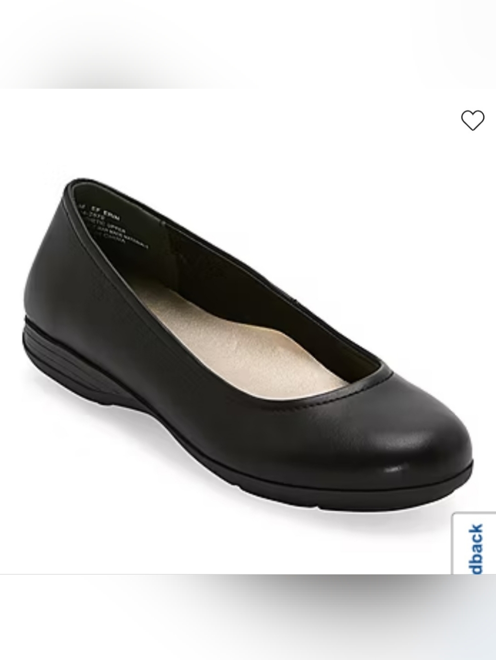 East 5th Erin Womens Round Closed Toe Ballet Flats SIZE 9.5 Black